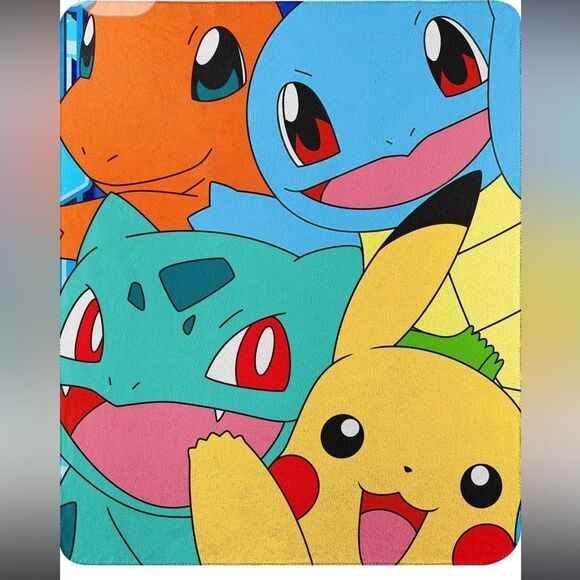 Pokemon, Meet the Group" Fleece Throw Blanket, 45" x 60", Multi Color - Picture 1 of 7